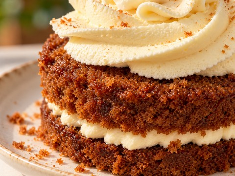 Carrot & Walnut Cake (With Cream)