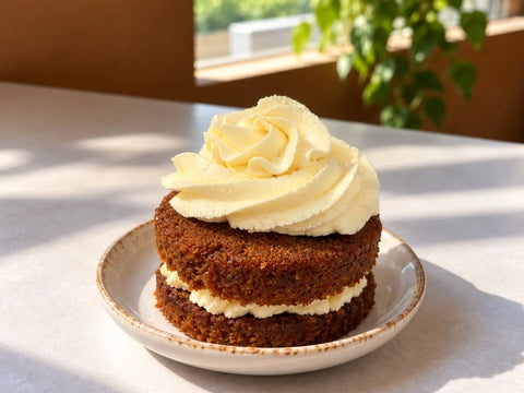 Gluten-Free Carrot & Walnut Celebration Cake (With Cream)
